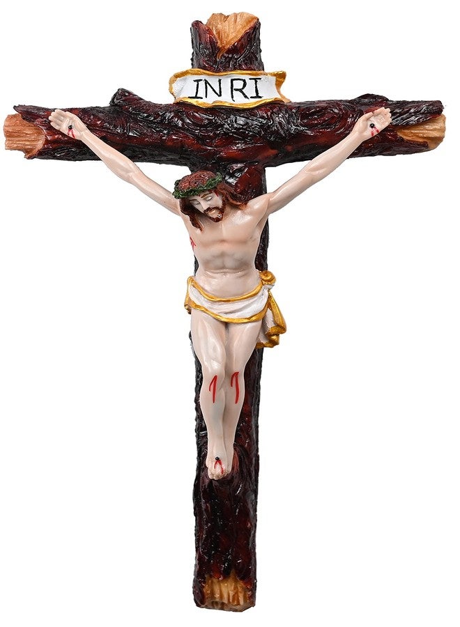 KariGhar Crucifix/Jesus Christ/Cross Jesus/Crucified Jesus Idol for Home/Living Room/Prayer Room/Gifting (Multi Colour,2.5X6.7X11.5 inches) A0019 - Image 1